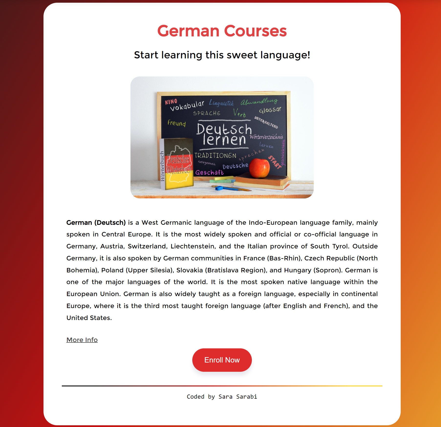 German Course Screenshot